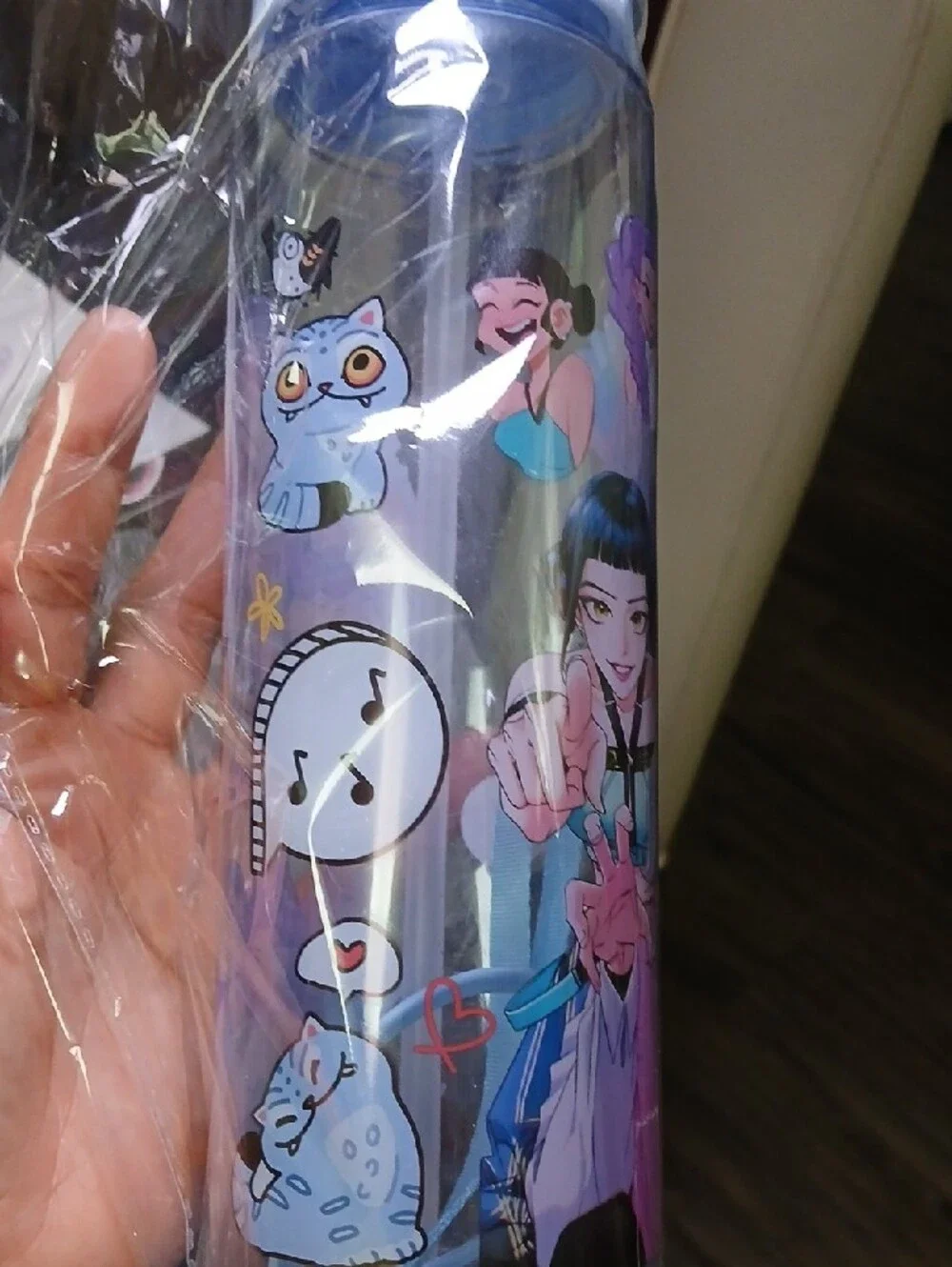 #kpop Demon Hunter Pretty Clear Water Bottle